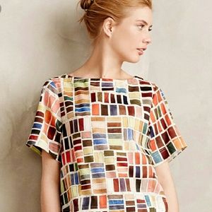 Anthropologie Paint Chip Blouse
